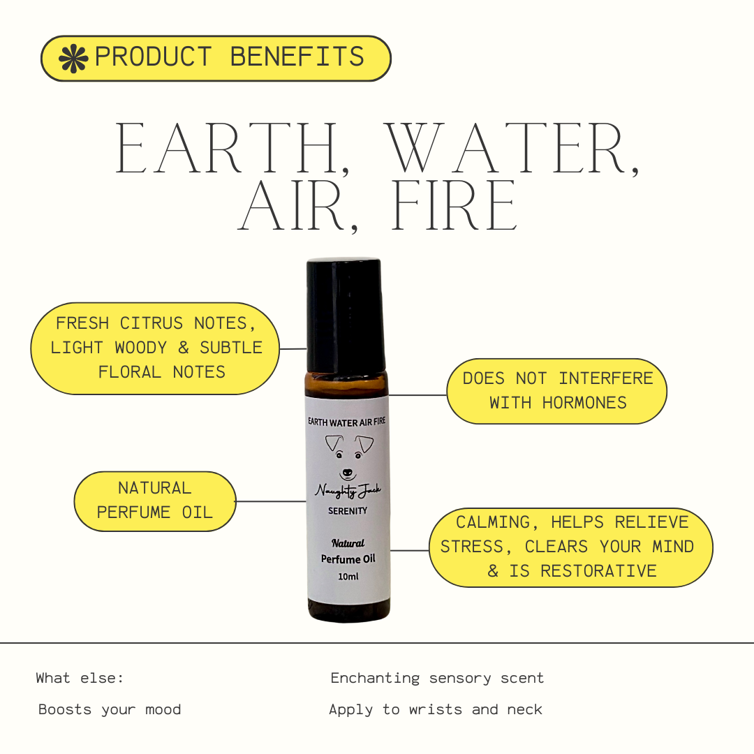 Serenity – Earth, Water, Air, Fire - Natural Perfume Oil